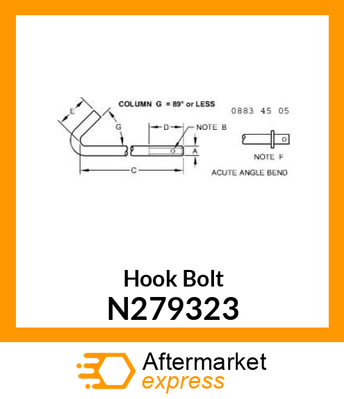 Hook Bolt N279323