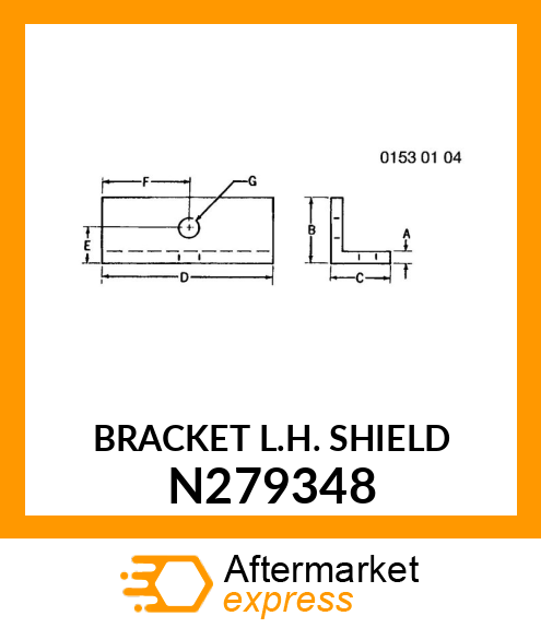 BRACKET L.H. SHIELD N279348