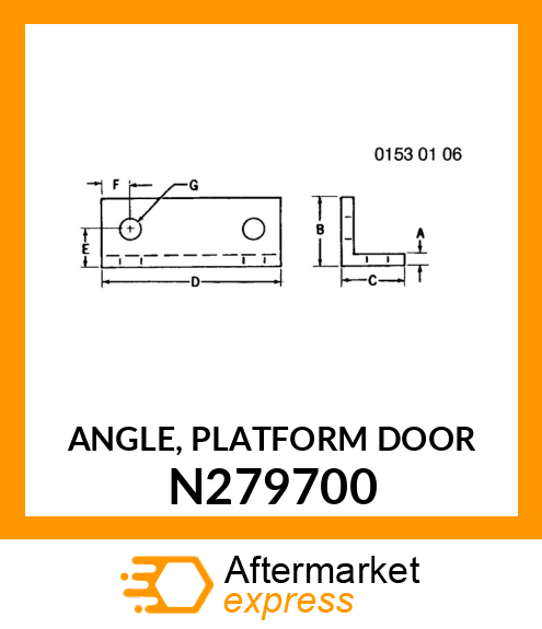 ANGLE, PLATFORM DOOR N279700