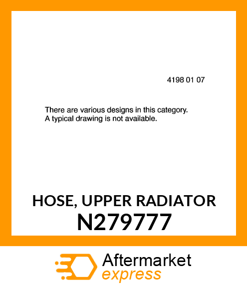 HOSE, UPPER RADIATOR N279777