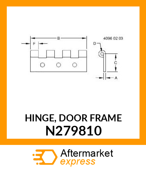 HINGE, DOOR FRAME N279810