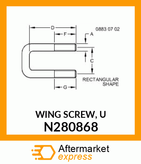 WING SCREW, U N280868