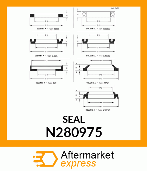 SEAL, DOUBLE DISK BEARING N280975