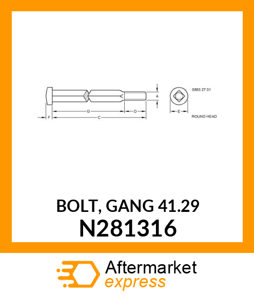 BOLT, GANG 41.29 N281316