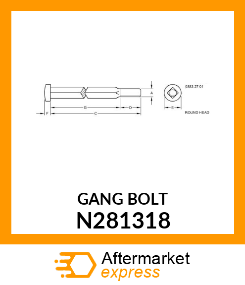 BOLT, GANG 45.29 N281318