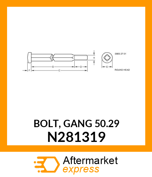 BOLT, GANG 50.29 N281319