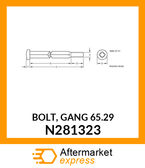 BOLT, GANG 65.29 N281323