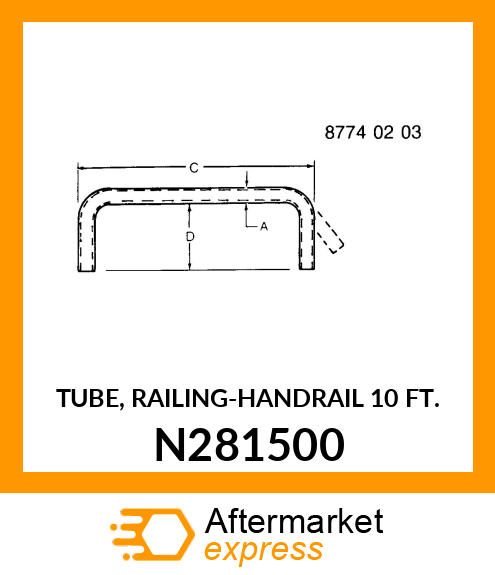 TUBE, RAILING N281500