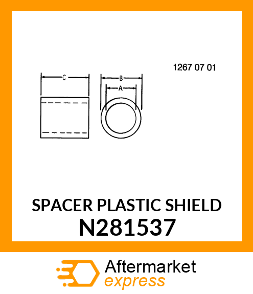 SPACER PLASTIC SHIELD N281537