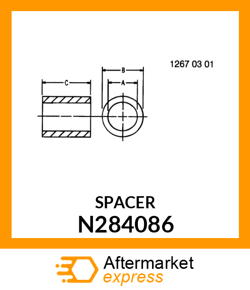 SPACER, SHORTER N284086