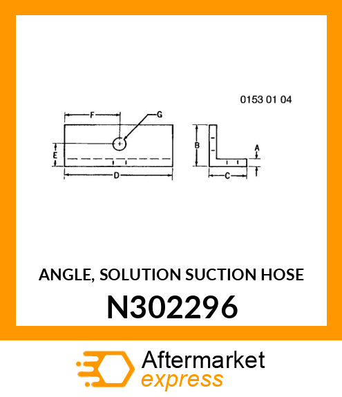 ANGLE, SOLUTION SUCTION HOSE N302296