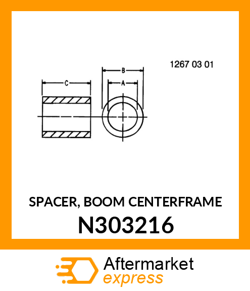 SPACER, BOOM CENTERFRAME N303216