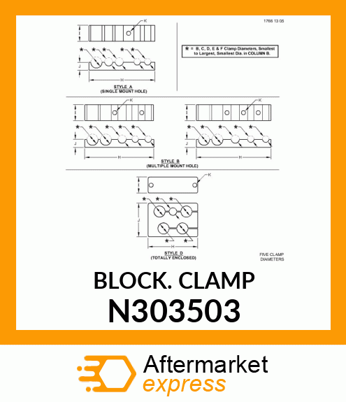CLAMP, HOSE BLOCK N303503