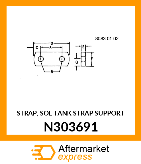 STRAP, SOL TANK STRAP SUPPORT N303691