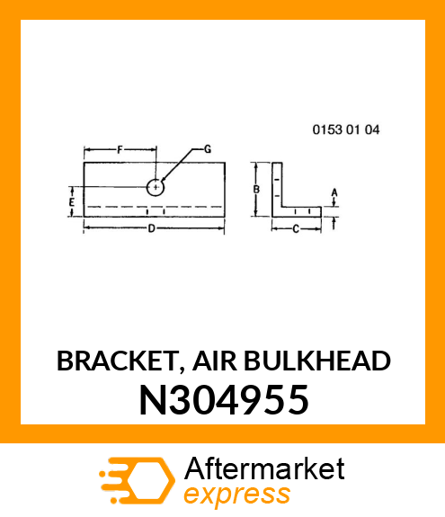 BRACKET, AIR BULKHEAD N304955