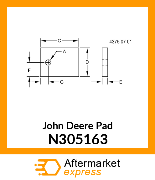 PAD, UPPER SHIM N305163