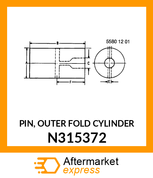 PIN, OUTER FOLD CYLINDER N315372