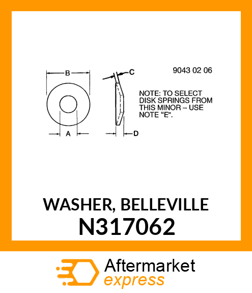 WASHER, BELLEVILLE N317062