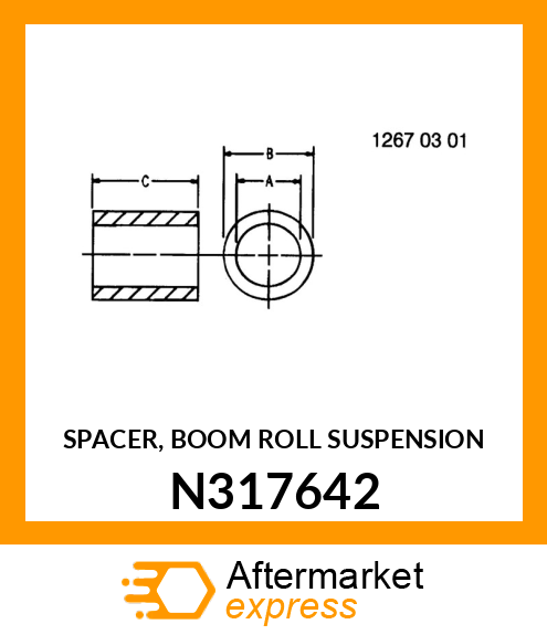 SPACER, BOOM ROLL SUSPENSION N317642