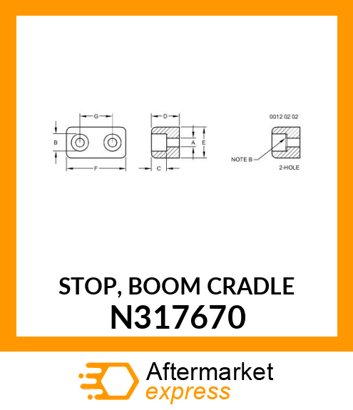 STOP, BOOM CRADLE N317670