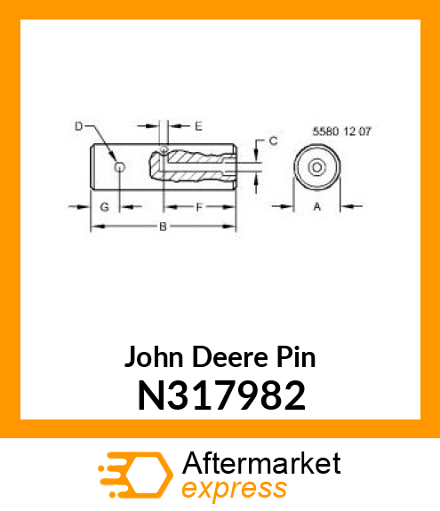 PIN, OTR BOOM WING FOLD LINKAGE N317982