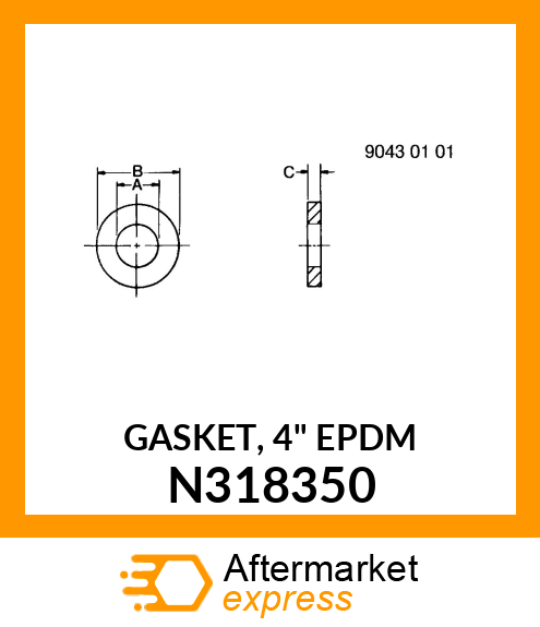 GASKET, 4" EPDM N318350