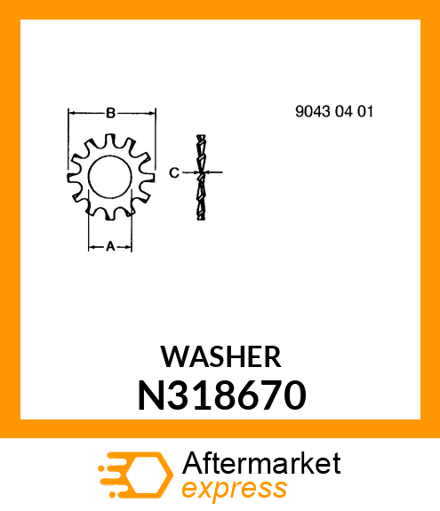 WASHER, TOOTH, EXTERNAL N318670