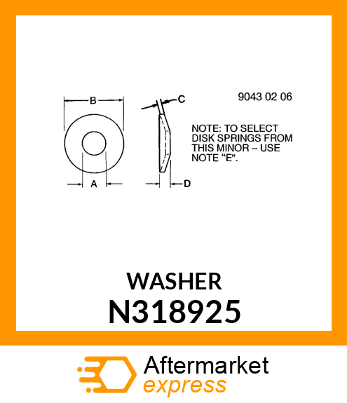 WASHER, CURVED N318925