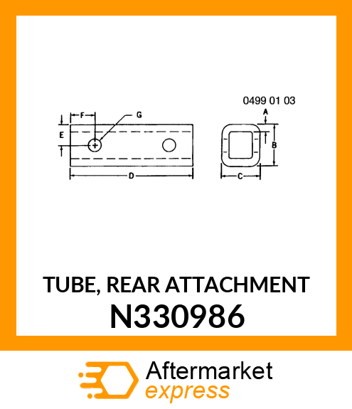 TUBE, REAR ATTACHMENT N330986