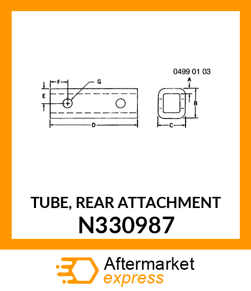 TUBE, REAR ATTACHMENT N330987