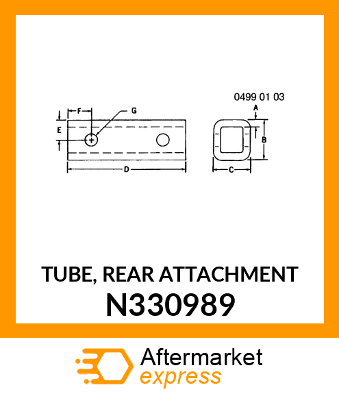 TUBE, REAR ATTACHMENT N330989