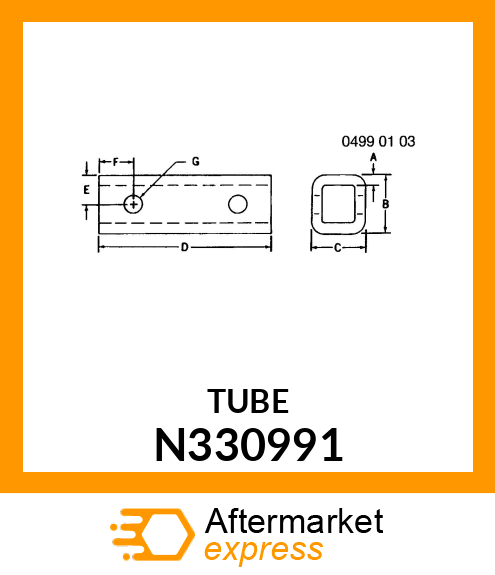 TUBE, REAR ATTACHMENT N330991