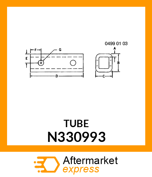 TUBE, REAR ATTACHMENT N330993