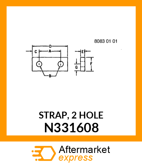 STRAP, 2 HOLE N331608