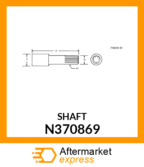 SHAFT, DRIVE 190 MM AXLE EXT N370869