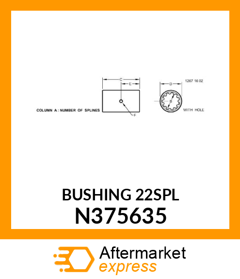 SPLINED COUPLING, 22T N375635