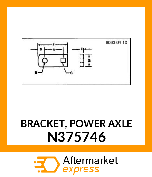 BRACKET, POWER AXLE N375746