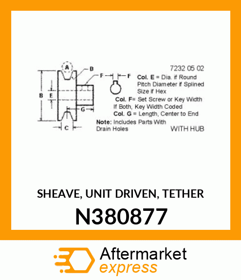 SHEAVE, UNIT DRIVEN, TETHER N380877