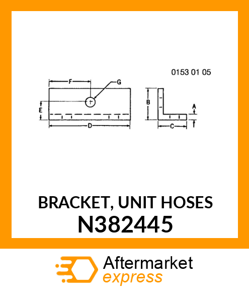 BRACKET, UNIT HOSES N382445