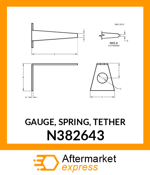 GAUGE, SPRING, TETHER N382643