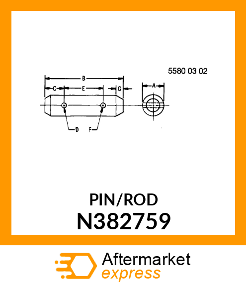 PIN, INNER DUCTS, EXTENDED LENGTH N382759