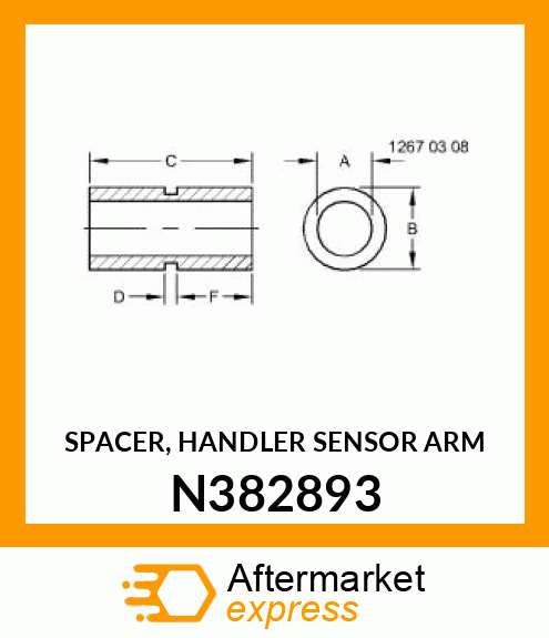 SPACER, HANDLER SENSOR ARM N382893