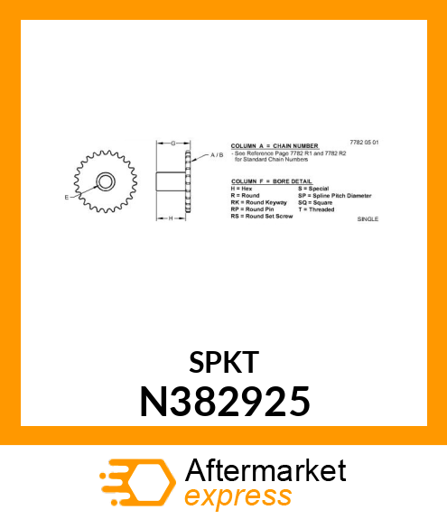 SPROCKET N382925