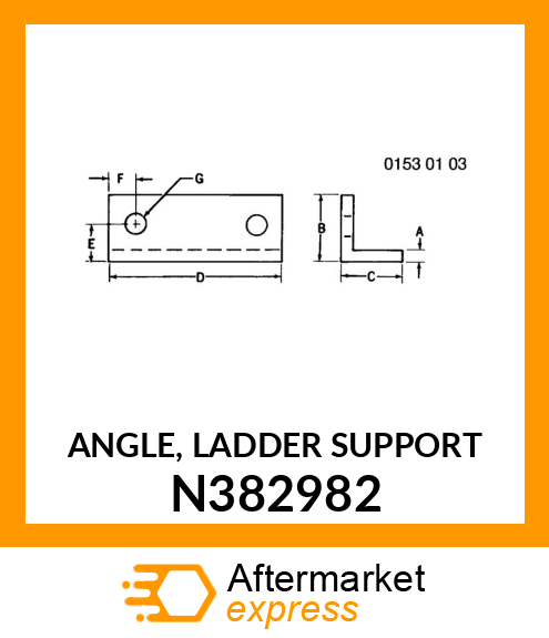 ANGLE, LADDER SUPPORT N382982