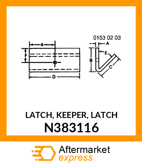 LATCH, KEEPER, LATCH N383116