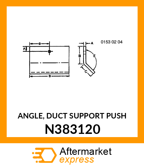 ANGLE, DUCT SUPPORT PUSH N383120