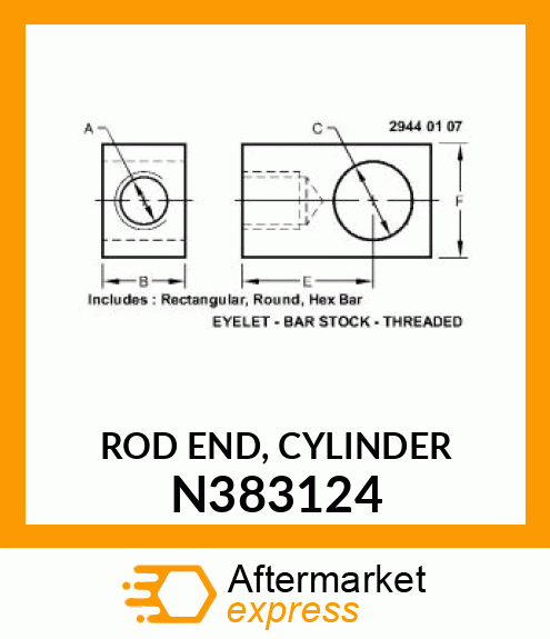 ROD END, CYLINDER N383124