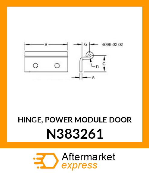 HINGE, POWER MODULE DOOR N383261