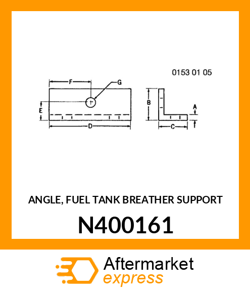 ANGLE, FUEL TANK BREATHER SUPPORT N400161