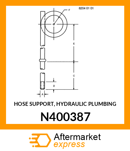 HOSE SUPPORT, HYDRAULIC PLUMBING N400387